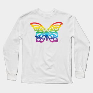 rainbow butterfly Long Sleeve T-Shirt